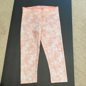 gap fit pink tie dye leggings medium